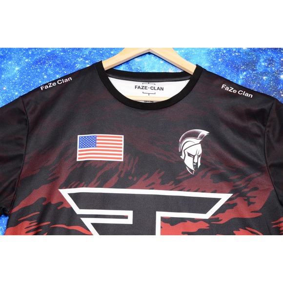 FaZe Clan Shirt Mens Large Black Red Esports Jersey‎ Nickmercs 9 Gamer Twitch - Picture 3 of 8
